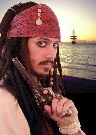 Simon Newton as Captain Jack Sparrow Lookalike Sussex available through A.R.C. Entertainments