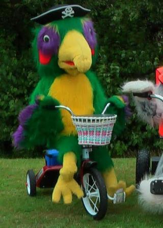 Parrot on Trike Bruce Grantham Northamtonshire