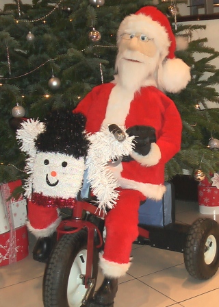 Father Christmas on a trike by Animated Magical Moments