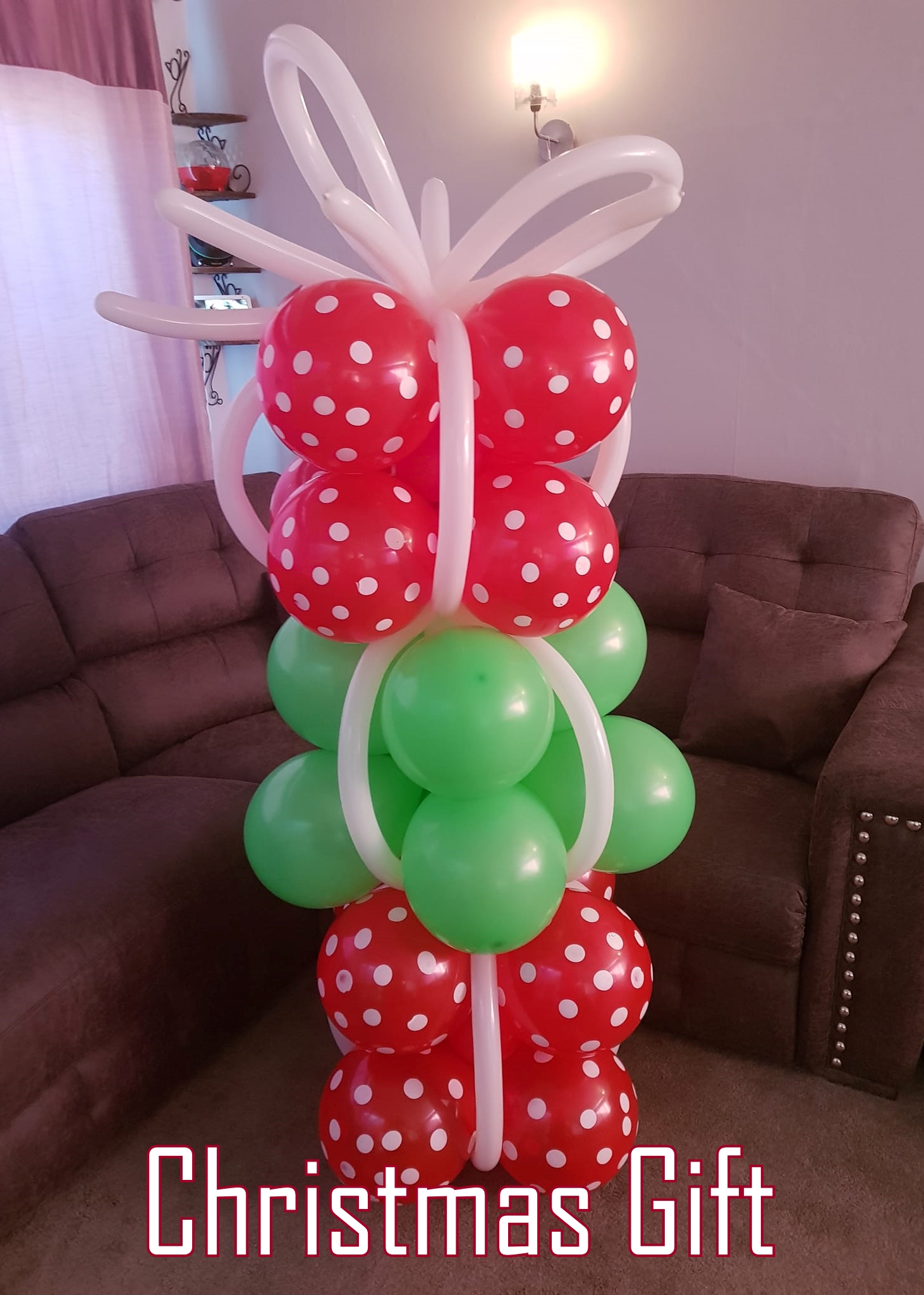 Christmas gift balloon sculpture by All in one place Teesside