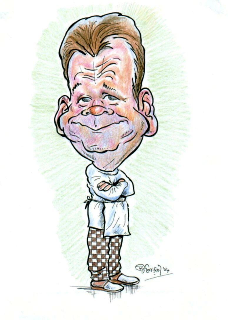 Brian Morrison's Caricature of Gordon Ramsay, Brian is from Ayrshire