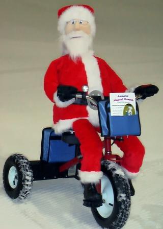 robots by Santa on trike by Animated Magical Moments in Northamptonshire