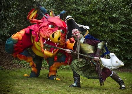 Epico the Dragon and Sir Aurelious his friend are a giant dragon and keep West Midlands