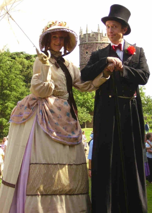 Victorian Lady & Gent Head for Heights 