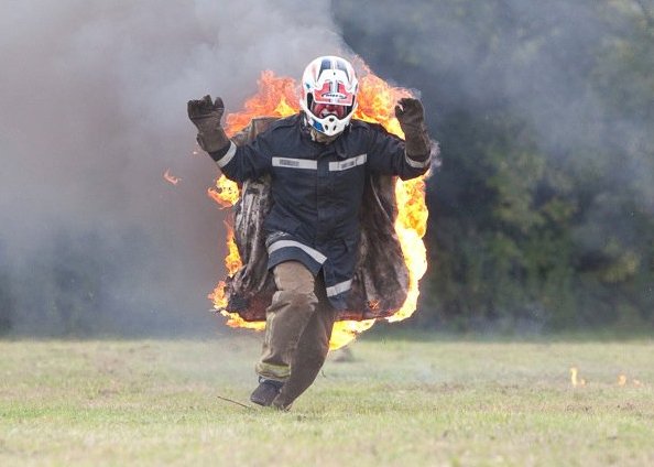 Lloyd Reed Stuntman on fire