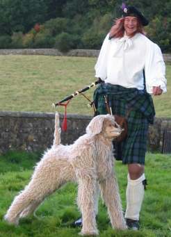 Mike Rowan as Big Rory and his Dog from Glasgow