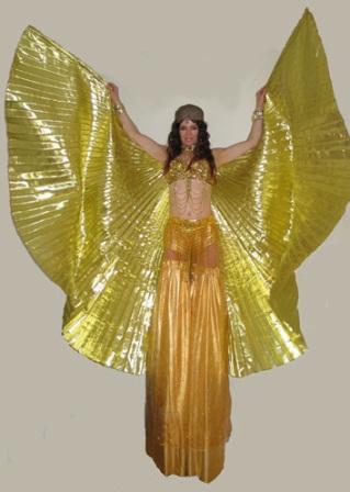 Golden Winged Dancer on Stilts by Rachel H