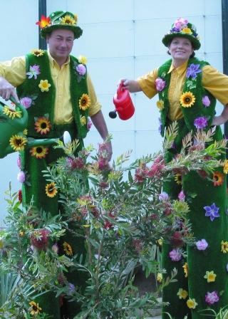 Floral Stilt Walkers by Upshot Circus