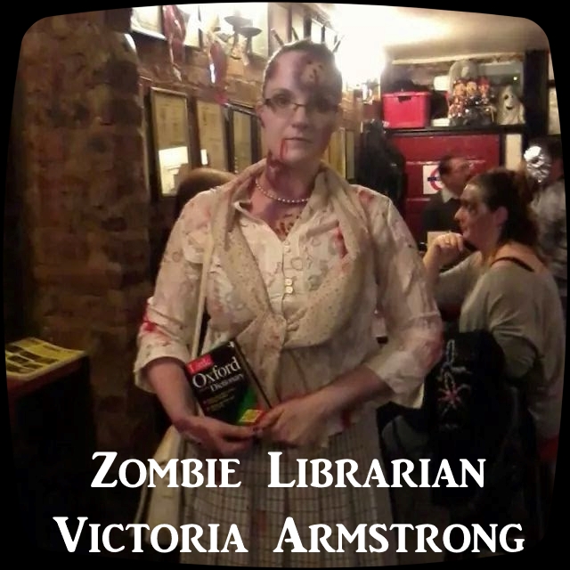 Zombie Librarian on Stilts by Vicki Armstrong Tyne & Wear