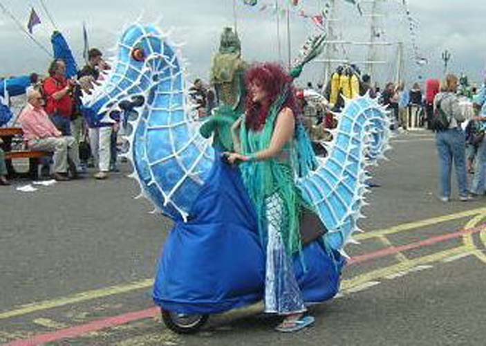 Mermaids on Seahorses by Vertigo Stilts of Bristol